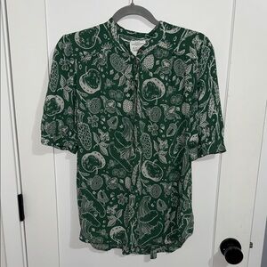 NWT! RARE Anthropologie x Emily Isabella rayon Garden Blouse M
